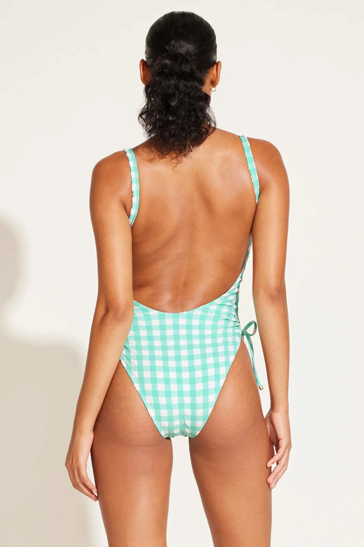 Gemma One Piece - Seafoam Gingham Yarn Dye sold by Vitamin A product image thumbnail 4