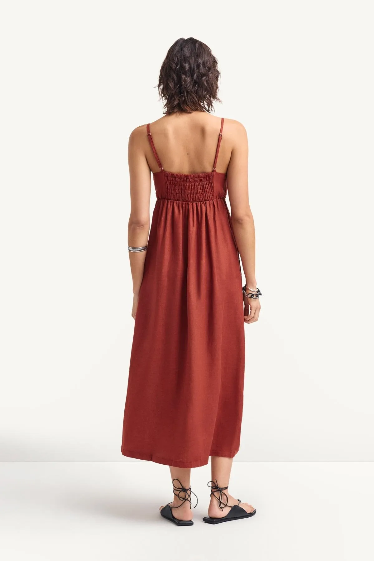 Zella Dress - Deep Madder EcoLinen sold by Vitamin A product image thumbnail 4
