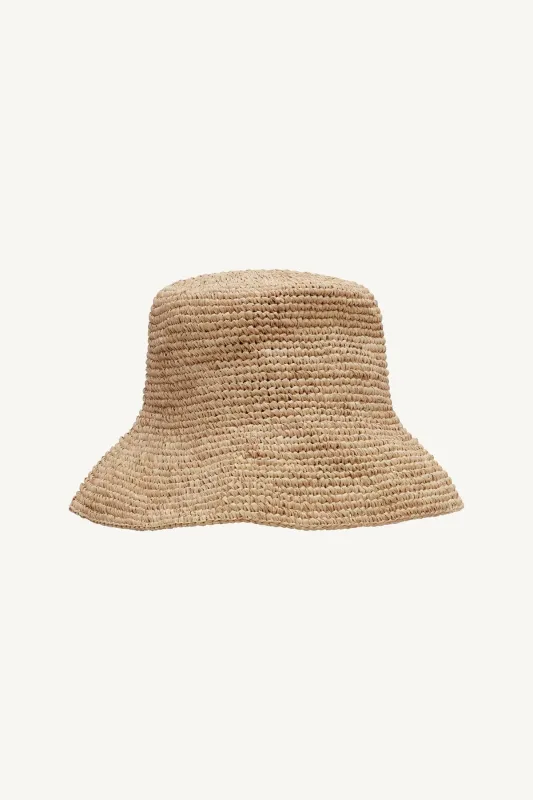Tulum Bucket Hat - Natural Raffia sold by Vitamin A