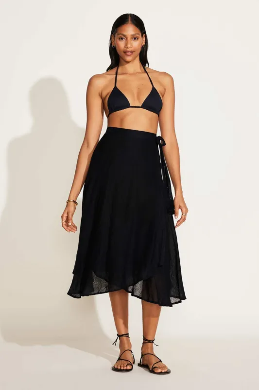 Lana Linen Wrap Skirt sold by Vitamin A