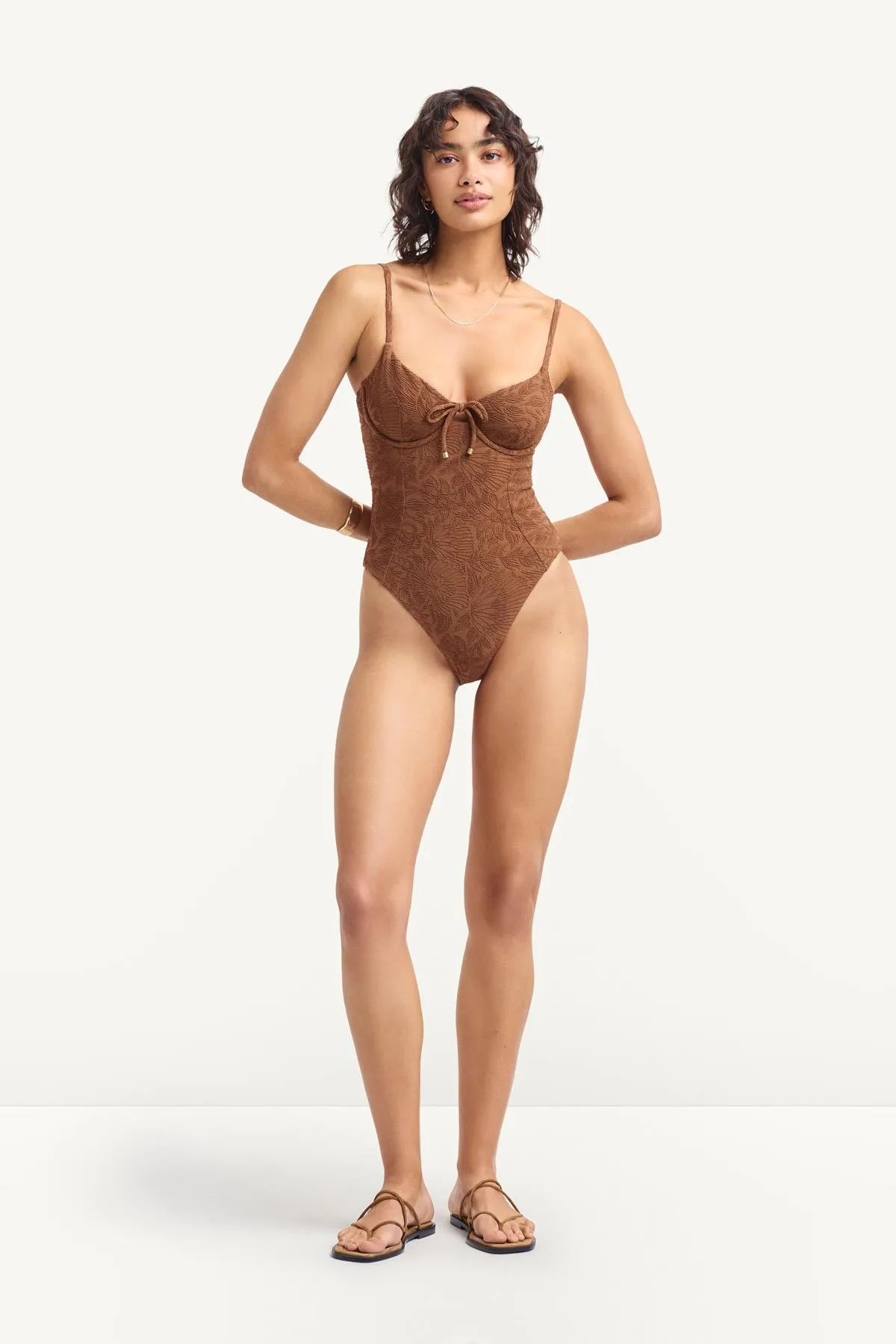 Ada Underwire One Piece - Garden Jacquard sold by Vitamin A product image thumbnail 2