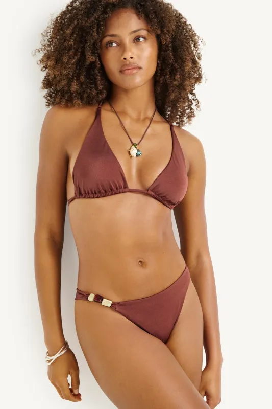 Terra Halter Triangle Top - Red Ochre EcoShimmer made by Vitamin A