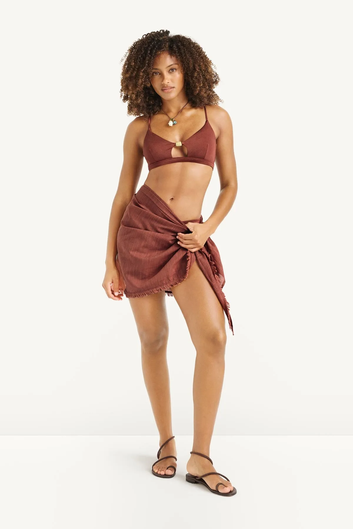 Soleil Sarong - Red Ochre Cotton Cupro sold by Vitamin A product image thumbnail 2