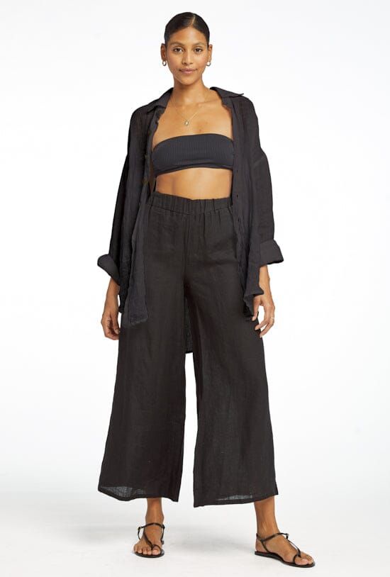 Tallows Linen Wide Leg Pant - EcoLinen Black sold by Vitamin A product image thumbnail 2