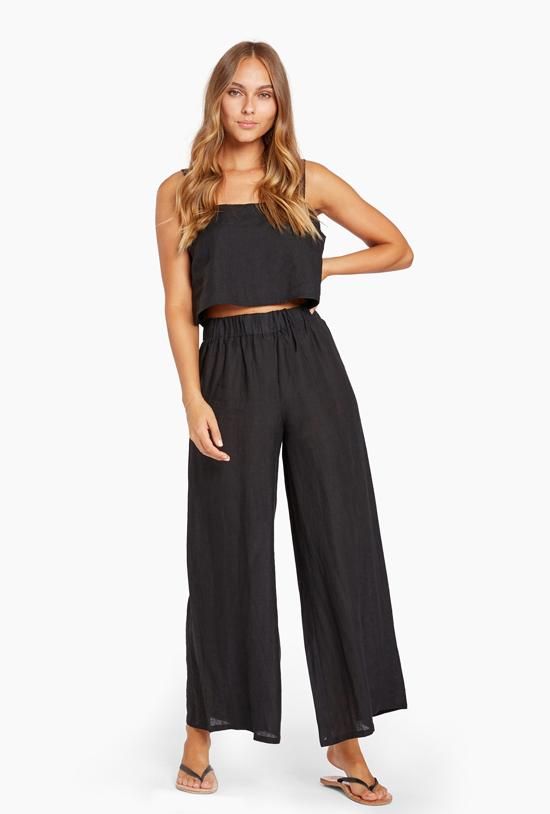 Tallows Linen Wide Leg Pant - EcoLinen Black sold by Vitamin A product image thumbnail 3