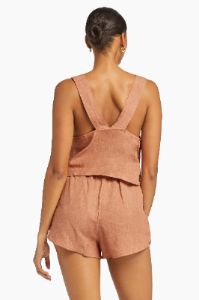 Tallows Linen Crop Top - EcoLinen Desert sold by Vitamin A