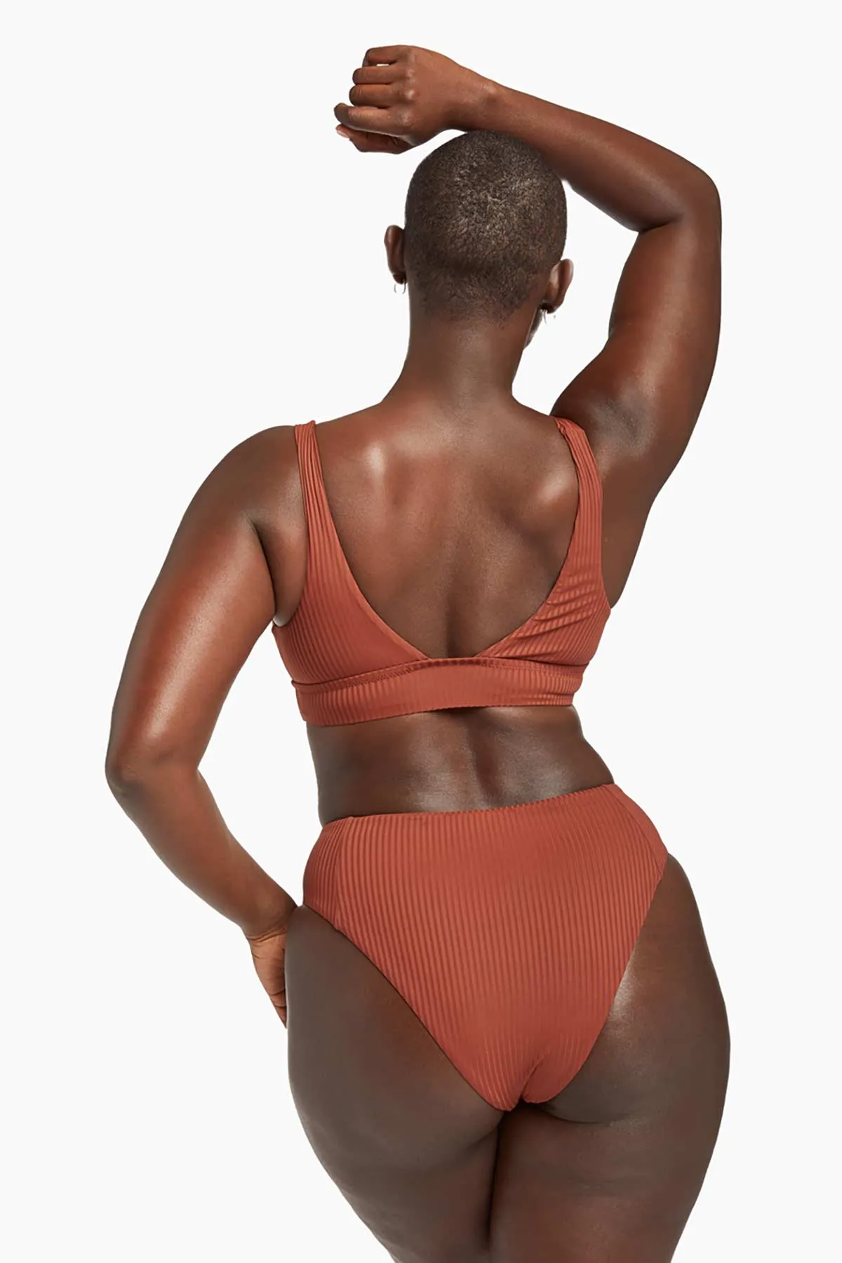 Sienna High Waist Bottom - Copper Brown EcoRib sold by Vitamin A product image thumbnail 2