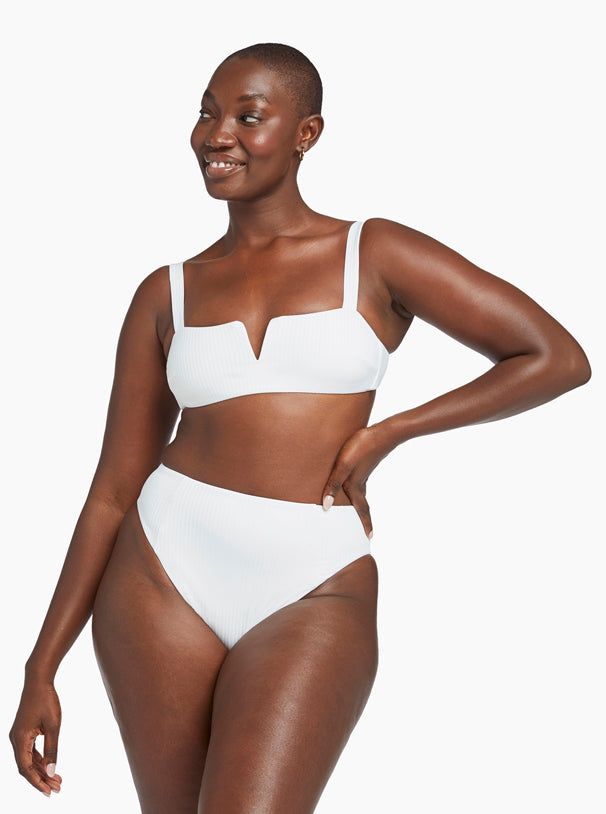 Sienna High Waist Bottom - White EcoRib BT sold by Vitamin A product image thumbnail 2