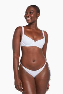 Elle Adjustable Tie Side Bottom - White EcoTex sold by Vitamin A
