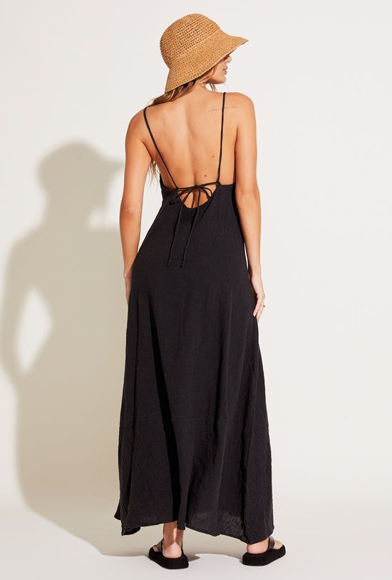 Mari Maxi Dress - Black Crinkle Linen sold by Vitamin A product image thumbnail 3