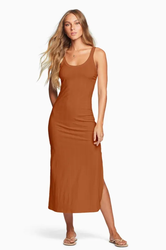 West Dress - Chai Organic Rib sold by Vitamin A