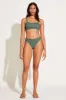 Cali High Leg Classic Coverage Bottom - Aloe Green SuperRib sold by Vitamin A