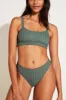 Cali High Leg Classic Coverage Bottom - Aloe Green SuperRib sold by Vitamin A