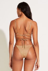 Sol Strappy Wrap Top - Golden Glow Metallic sold by Vitamin A