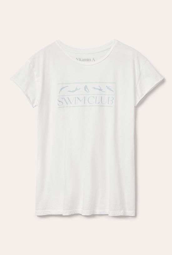 Swim Club Organic Graphic Tee - Blue sold by Vitamin A