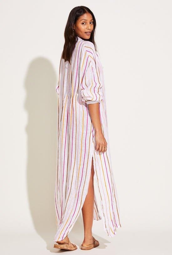 Playa Caftan - EcoLinen Gauze Sunny Stripe sold by Vitamin A product image thumbnail 2