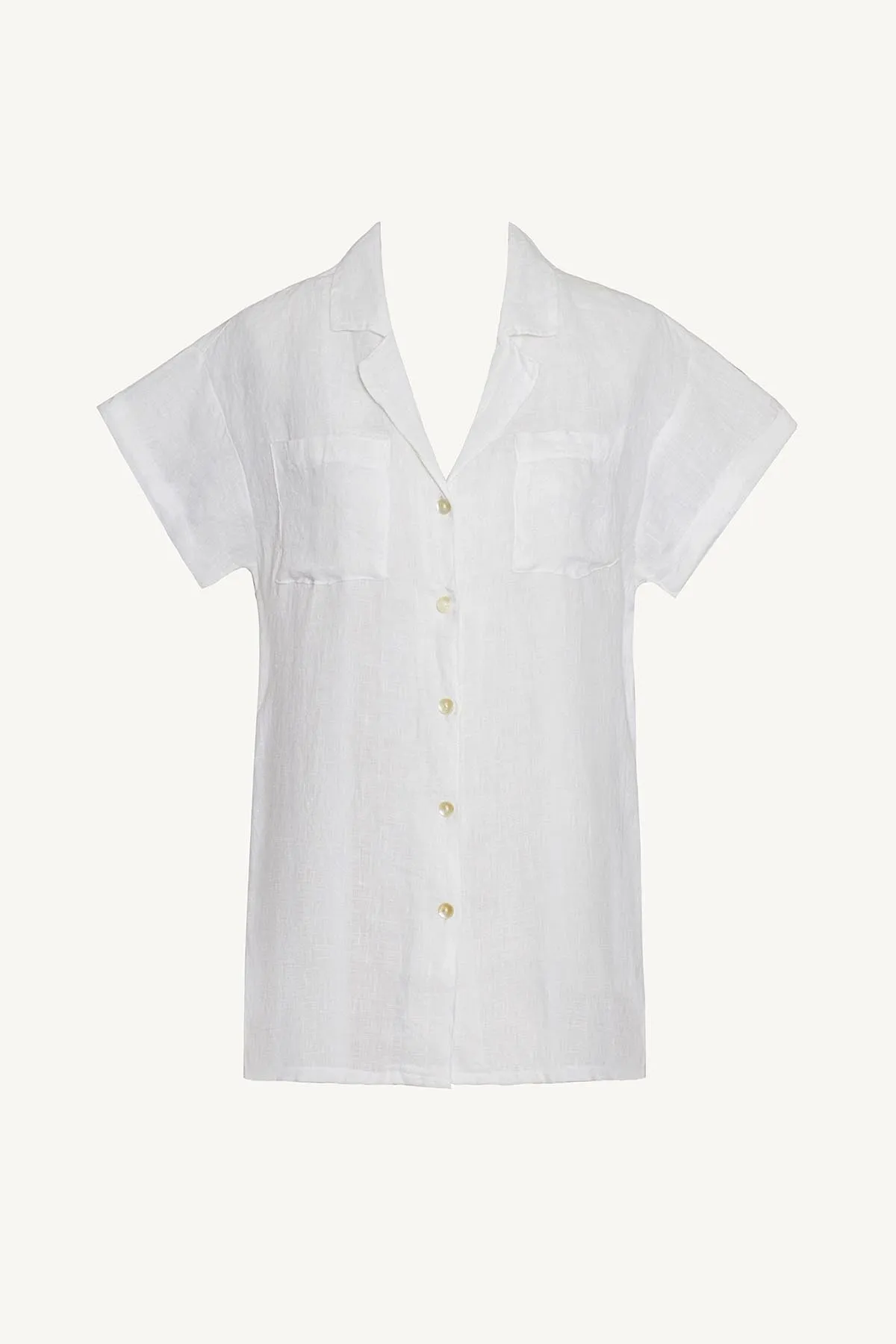Playa Pocket Blouse - White EcoLinen sold by Vitamin A product image thumbnail 5
