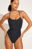 Yara Wrap One Piece - Black EcoRib sold by Vitamin A