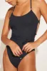 Yara Wrap One Piece - Black EcoRib sold by Vitamin A