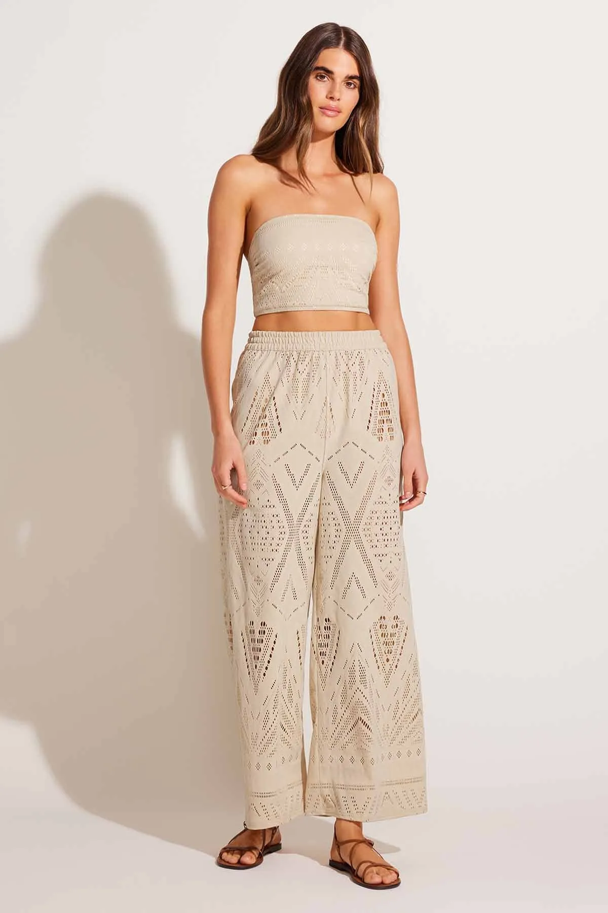 Farrah Pant - Natural Calico Crochet sold by Vitamin A