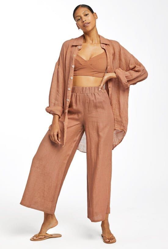 Tallows Linen Wide Leg Pant - EcoLinen Desert sold by Vitamin A product image thumbnail 3
