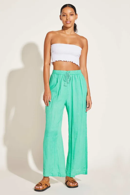 Costa Pant - Seafoam Crinkle Organic Cotton sold by Vitamin A