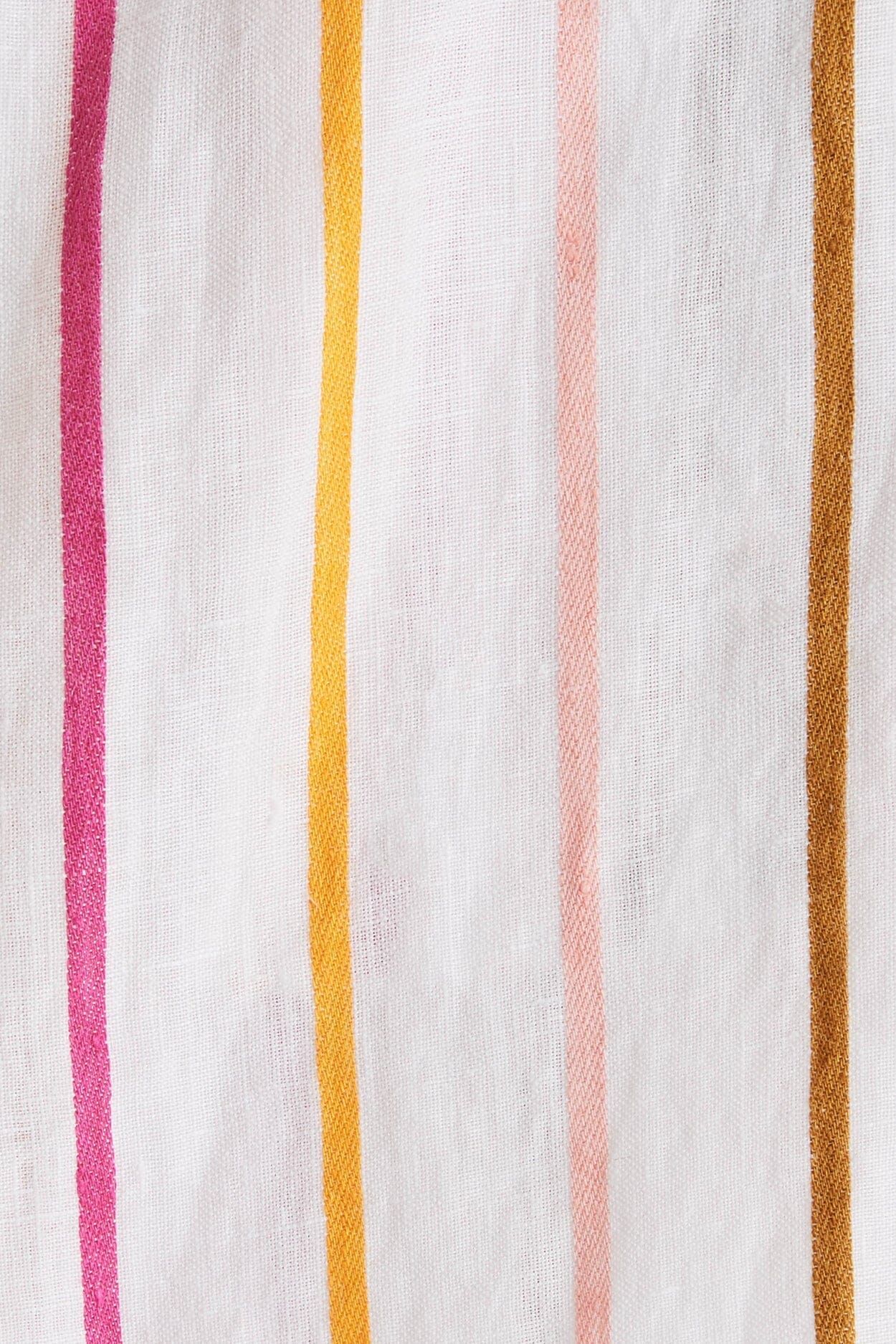 Playa Linen Oversized Shirt - EcoLinen Gauze Sunny Stripe sold by Vitamin A product image thumbnail 3