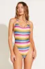 Alia One Piece - Rainbow Stripe EcoLux sold by Vitamin A