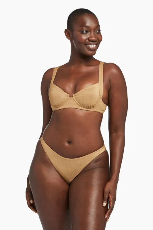 Demi Underwire Top - Golden Glow Metallic sold by Vitamin A