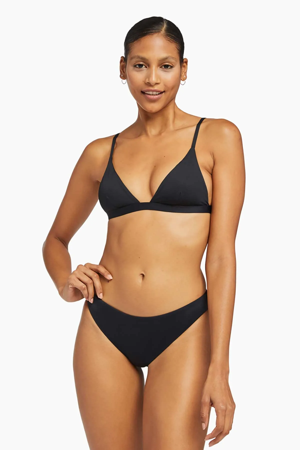 Moss Bralette Top - Black EcoLux sold by Vitamin A