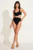 The Icon One Piece - Black EcoRib sold by Vitamin A