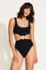 The Icon One Piece - Black EcoRib sold by Vitamin A