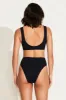The Icon One Piece - Black EcoRib sold by Vitamin A