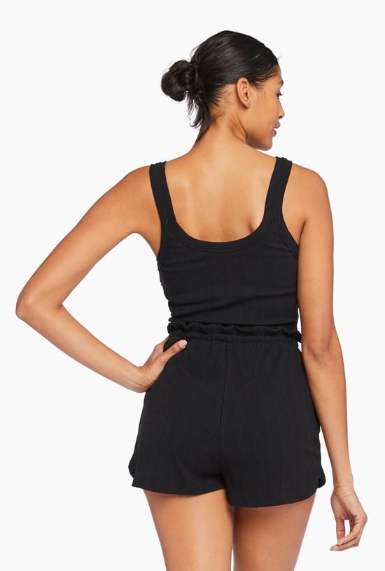 Thalia Organic Rib Crop Top - Black Organic Rib sold by Vitamin A product image thumbnail 2