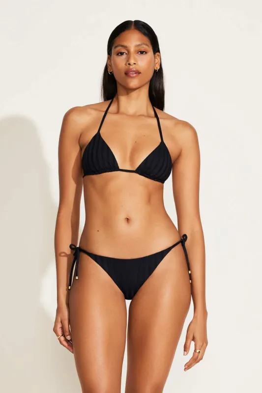 Elle Tie Side Bottom - Black SuperRib sold by Vitamin A