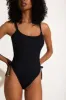 Gemma One Piece - Black EcoRib sold by Vitamin A