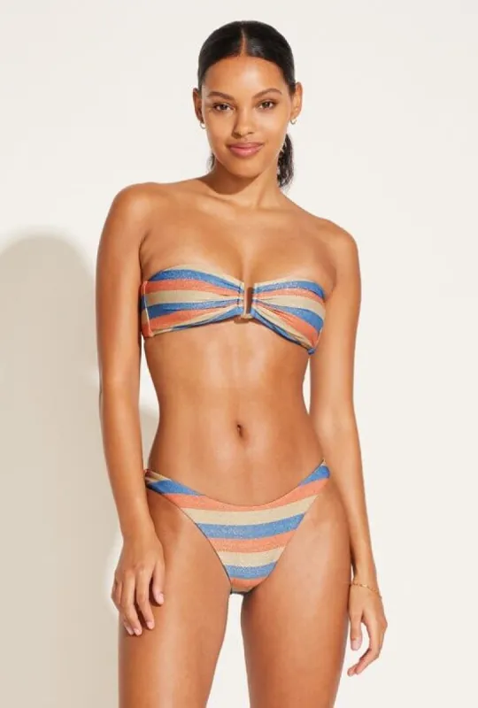 California High Leg - Summer Metallic Stripe sold by Vitamin A