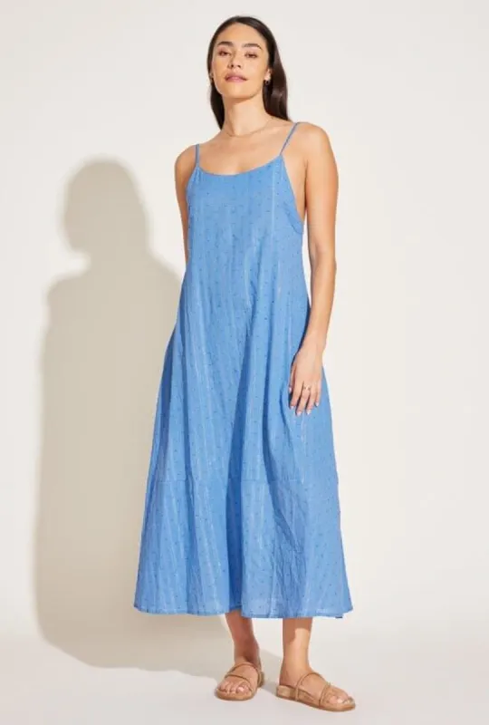 Mari Maxi Dress - Ocean Organic Shimmer Cotton sold by Vitamin A