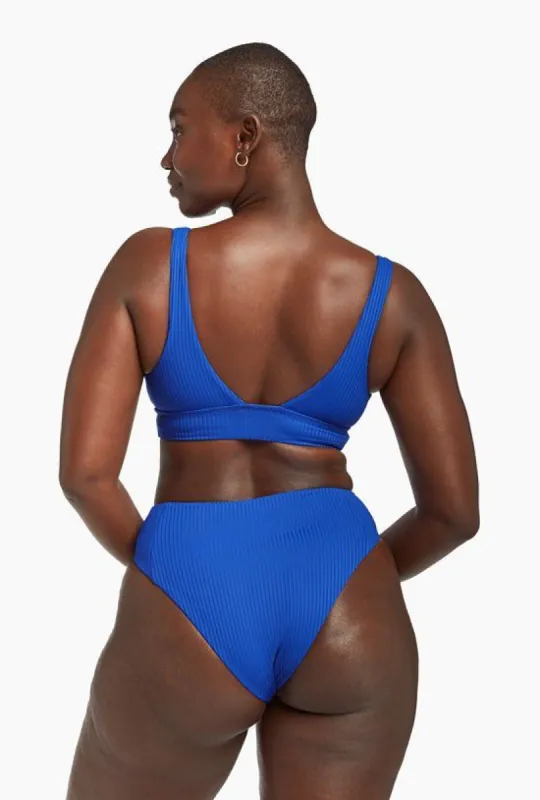 Sienna High Waist Bottom - Lagoon EcoRib sold by Vitamin A