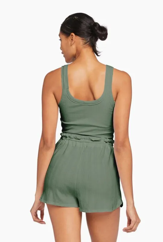 Thalia Organic Rib Shorts - Agave Organic Rib sold by Vitamin A