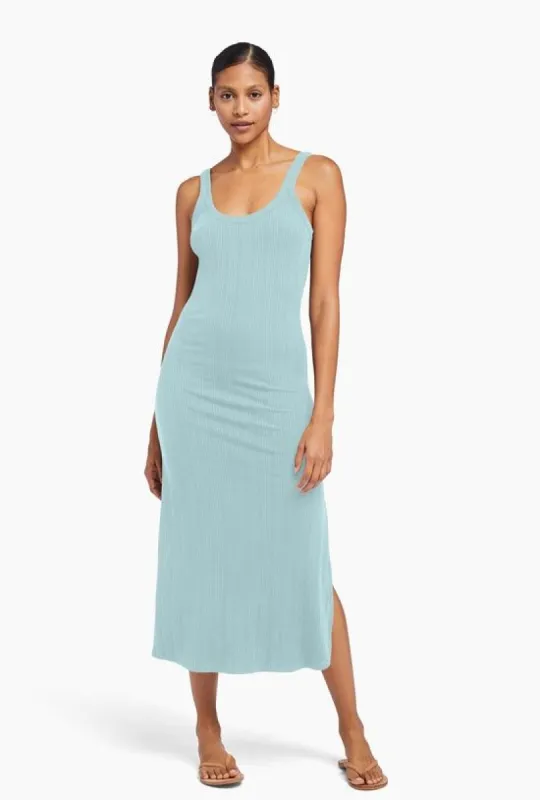 West Organic Rib Tank Dress - Sky Organic Rib sold by Vitamin A
