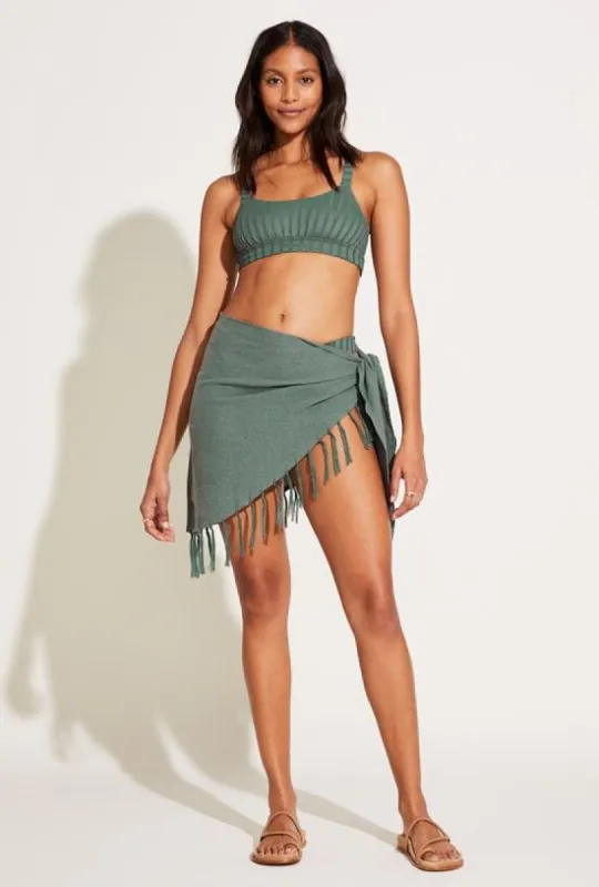Sirena Sarong - Aloe Crinkle Linen sold by Vitamin A