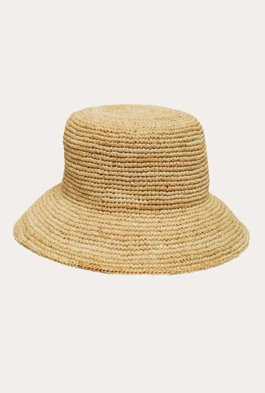 Cannes Straw Bucket Hat - Natural sold by Vitamin A