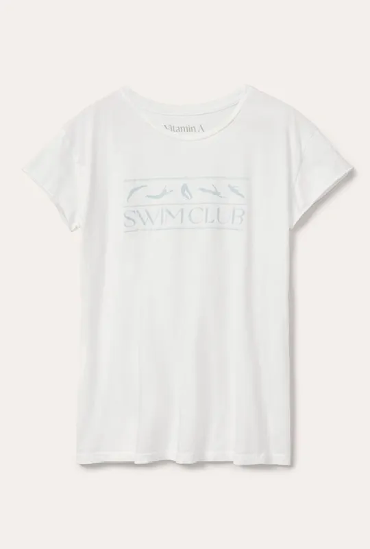 Swim Club Organic Graphic Tee - Blue made by Vitamin A