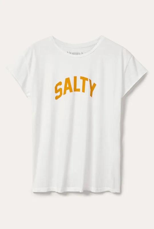 Salty Organic Graphic Tee - Mustard sold by Vitamin A