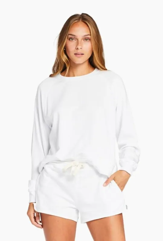 Cora Organic Cotton Crewneck - White EcoSoft sold by Vitamin A