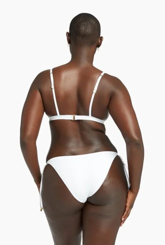 Elle Adjustable Tie Side Bottom  - White EcoRib BT sold by Vitamin A