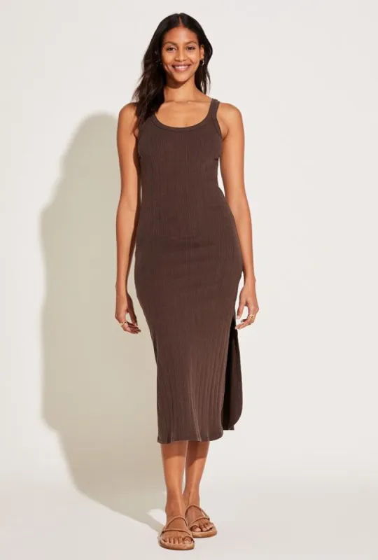 West Organic Rib Tank Dress - Chocolate Organic Rib sold by Vitamin A