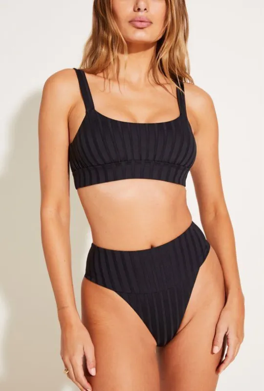 Emmi High Waist Bottom - Black SuperRib sold by Vitamin A