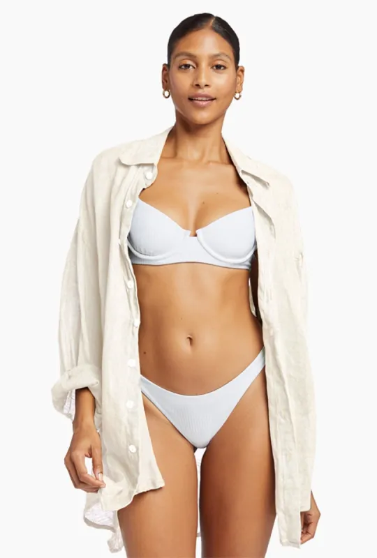 Playa Linen Oversized Shirt - EcoLinen Gauze Natural sold by Vitamin A